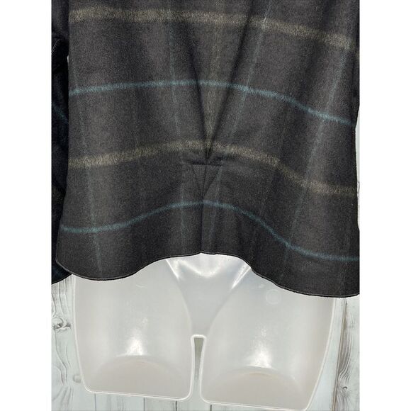 BABETTE SF BLACK PLAID BOILED WOOL BLEND SINGLE BUTTON PLEATED SLEEVE JACKET S - Picture 9 of 16